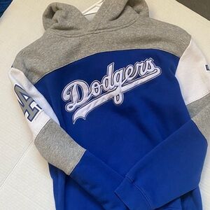 Mitchell & Ness Blue and Gray Hoodie